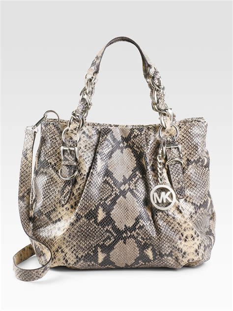 michael kors sac python|michael kors python handbags.